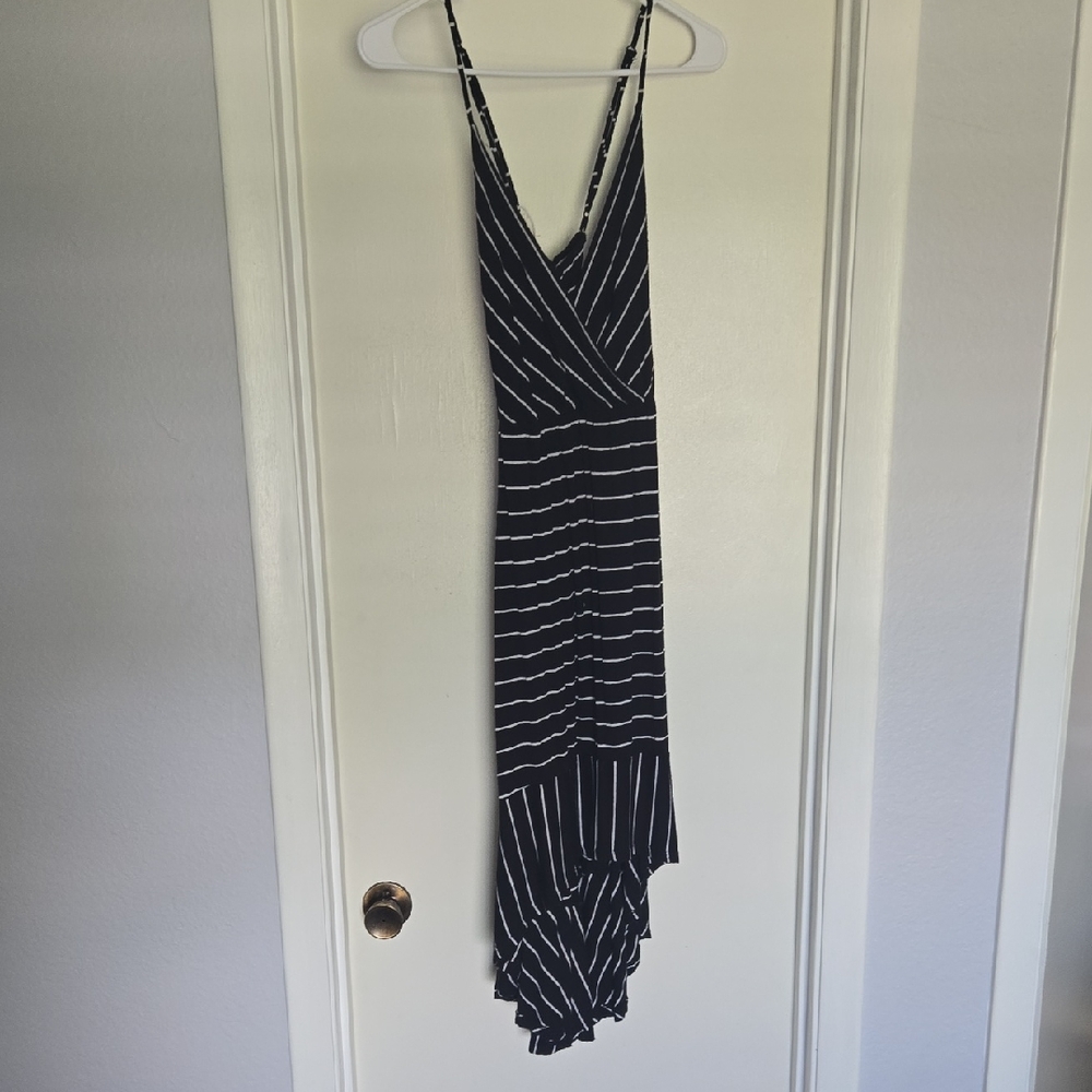 Vanity Black and White Striped Dress